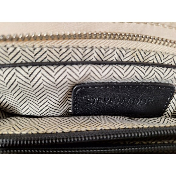 Steve Madden Handbag Top‎ Handles Black & White Faux Leather Womens - Picture 7 of 9